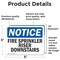 Signmission Fire Sprinkler Riser Downstairs OSHA Notice Sign, Vinyl Decal, 5in W x 3.5in L, 2PK OS-2PACK-NS-D-35-L-12675 - alternate 4